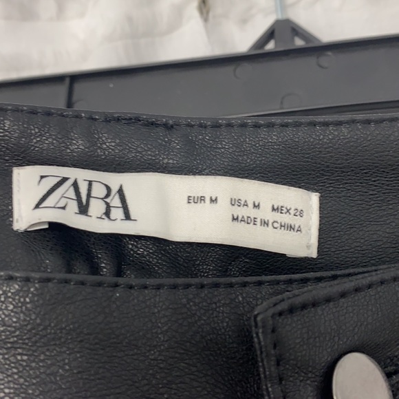 ZARA FAUX LEATHER PANTS - Picture 3 of 3